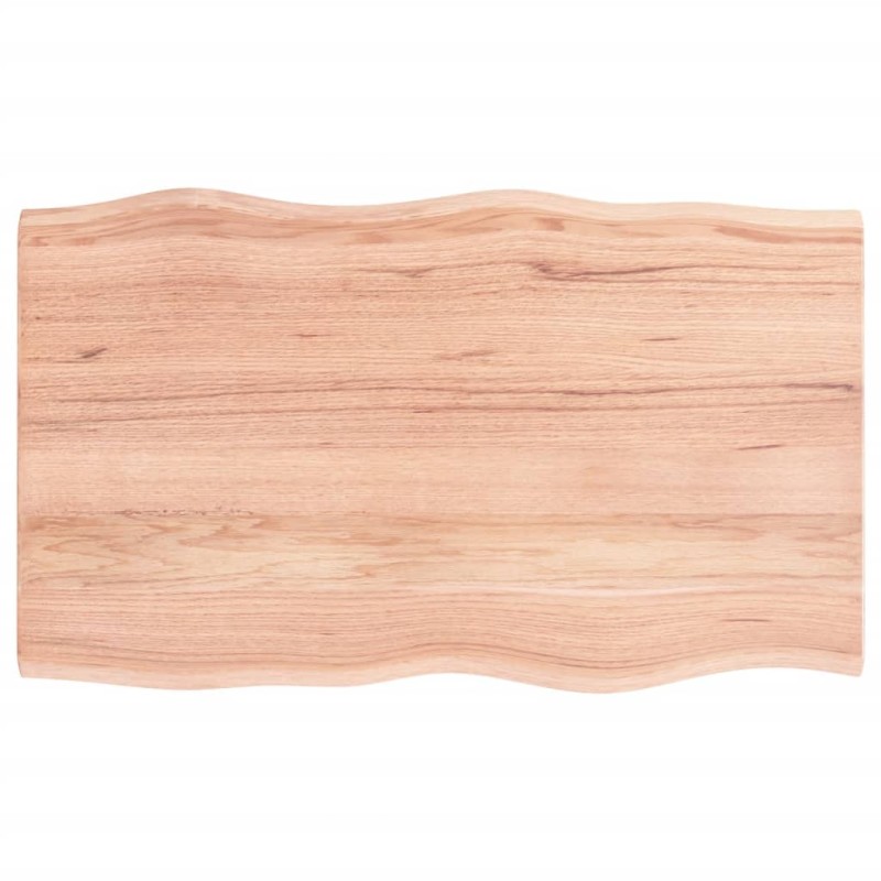 vidaXL Piano Tavolo Marrone Chiaro 100x60x2 cm in Rovere Non Trattato vidaXL Piano Tavolo Marrone Chiaro 100x60x2 cm in Rovere Non Trattato