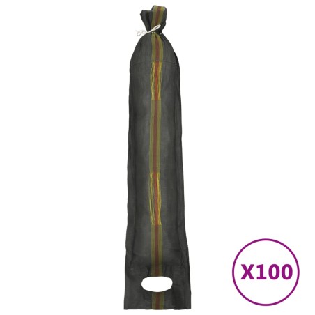 vidaXL Sacchi di Sabbia 100 pz Verde Scuro 103x25 cm in HDPE
