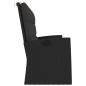 vidaXL Panca da Giardino Reclinabile con Cuscini 173cm Polyrattan Nero vidaXL Panca da Giardino Reclinabile con Cuscini 173cm Polyrattan Nero