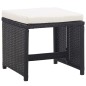 vidaXL Set da Pranzo da Giardino 17 pz con Cuscini in Polyrattan Nero 