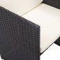 vidaXL Set da Pranzo da Giardino 17 pz con Cuscini in Polyrattan Nero 