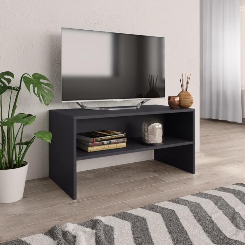 Mobile TV Grigio 80x40x40 cm in Truciolato Mobile TV Grigio 80x40x40 cm in Truciolato
