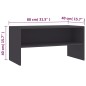Mobile TV Grigio 80x40x40 cm in Truciolato Mobile TV Grigio 80x40x40 cm in Truciolato