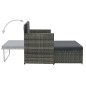 vidaXL Set Divani da Giardino 2 pz con Cuscini in Polyrattan Grigio