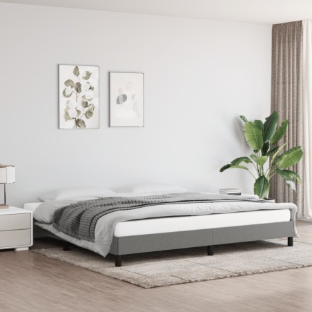 vidaXL Giroletto senza Materasso Grigio Scuro 200x200 cm Tessuto