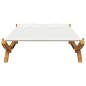 vidaXL Lettino Prendisole 100x188,5x44cm in Legno Curvato Crema