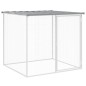 vidaXL Gabbia Polli Tetto Grigio Chiaro 103x98x90 cm Acciaio Zincato vidaXL Gabbia Polli Tetto Grigio Chiaro 103x98x90 cm Acciaio Zincato