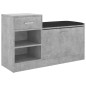 vidaXL Panca Porta Scarpe Grigio Cemento 94,5x31x57 cm Multistrato vidaXL Panca Porta Scarpe Grigio Cemento 94,5x31x57 cm Multistrato