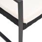 vidaXL Set da Pranzo da Giardino 5 pz Nero con Cuscini in Rattan PP vidaXL Set da Pranzo da Giardino 5 pz Nero con Cuscini in Rattan PP