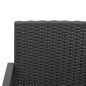 vidaXL Set da Pranzo da Giardino 5 pz Nero con Cuscini in Rattan PP vidaXL Set da Pranzo da Giardino 5 pz Nero con Cuscini in Rattan PP