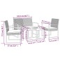 vidaXL Set da Pranzo da Giardino 5 pz Nero con Cuscini in Rattan PP vidaXL Set da Pranzo da Giardino 5 pz Nero con Cuscini in Rattan PP