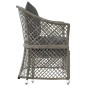 vidaXL Set di Divani da Giardino 2 pz con Cuscini in Polyrattan Grigio vidaXL Set di Divani da Giardino 2 pz con Cuscini in Polyrattan Grigio
