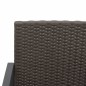 vidaXL Panca da Giardino a 3 Posti con Cuscini in Rattan PP Marrone