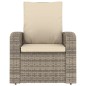 vidaXL Poltrona Reclinabile Giardino Cuscini Marrone Chiaro Polyrattan vidaXL Poltrona Reclinabile Giardino Cuscini Marrone Chiaro Polyrattan