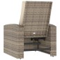 vidaXL Poltrona Reclinabile Giardino Cuscini Marrone Chiaro Polyrattan vidaXL Poltrona Reclinabile Giardino Cuscini Marrone Chiaro Polyrattan