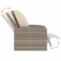 vidaXL Poltrona Reclinabile Giardino Cuscini Marrone Chiaro Polyrattan vidaXL Poltrona Reclinabile Giardino Cuscini Marrone Chiaro Polyrattan