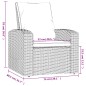 vidaXL Poltrona Reclinabile Giardino Cuscini Marrone Chiaro Polyrattan vidaXL Poltrona Reclinabile Giardino Cuscini Marrone Chiaro Polyrattan