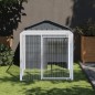 vidaXL Pollaio con Area Corsa Antracite 117x201x123 cm Acciaio Zincato vidaXL Pollaio con Area Corsa Antracite 117x201x123 cm Acciaio Zincato