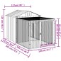 vidaXL Pollaio con Area Corsa Antracite 117x201x123 cm Acciaio Zincato vidaXL Pollaio con Area Corsa Antracite 117x201x123 cm Acciaio Zincato