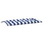 vidaXL Cuscini Panca Giardino 2pz Righe Bianche Blu 100x50x7cm Tessuto