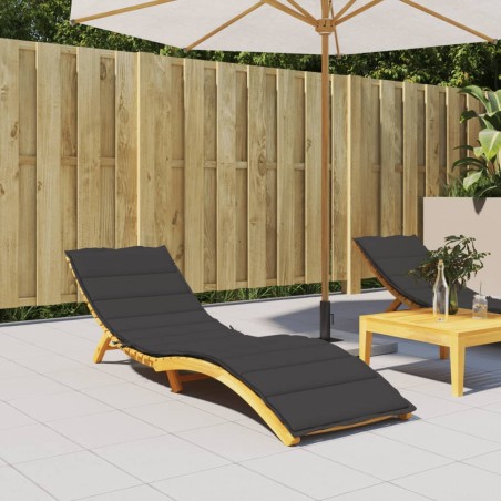 vidaXL Cuscino per Lettino Nero 200x50x3 cm in Tessuto Oxford