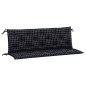 vidaXL Cuscini Panca da Giardino 2pz a Quadri Nero 150x50x7 cm Tessuto vidaXL Cuscini Panca da Giardino 2pz a Quadri Nero 150x50x7 cm Tessuto