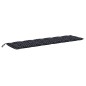 vidaXL Cuscini Panca da Giardino 2pz a Quadri Nero 150x50x7 cm Tessuto vidaXL Cuscini Panca da Giardino 2pz a Quadri Nero 150x50x7 cm Tessuto