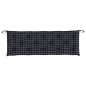 vidaXL Cuscini Panca da Giardino 2pz a Quadri Nero 150x50x7 cm Tessuto vidaXL Cuscini Panca da Giardino 2pz a Quadri Nero 150x50x7 cm Tessuto