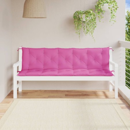 vidaXL Cuscini per Panca 2 pz Rosa in Tessuto Oxford