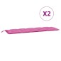 vidaXL Cuscini per Panca 2 pz Rosa in Tessuto Oxford vidaXL Cuscini per Panca 2 pz Rosa in Tessuto Oxford