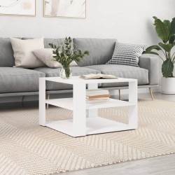 vidaXL Tavolino da Salotto Bianco 59,5x59,5x40 cm in Legno Multistrato