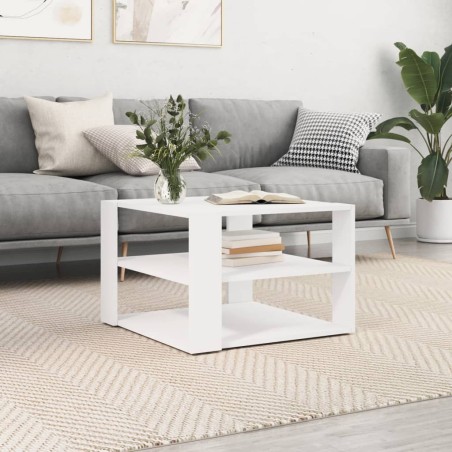 vidaXL Tavolino da Salotto Bianco 59,5x59,5x40 cm in Legno Multistrato