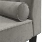 vidaXL Sdraio con Capezzale Grigio Chiaro in Velluto vidaXL Sdraio con Capezzale Grigio Chiaro in Velluto
