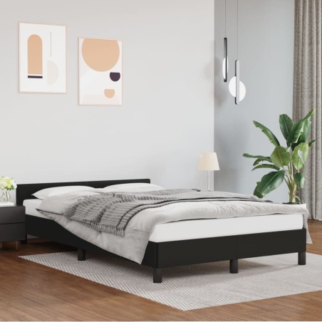 vidaXL Giroletto con Testiera Nero 120x200 cm in Similpelle