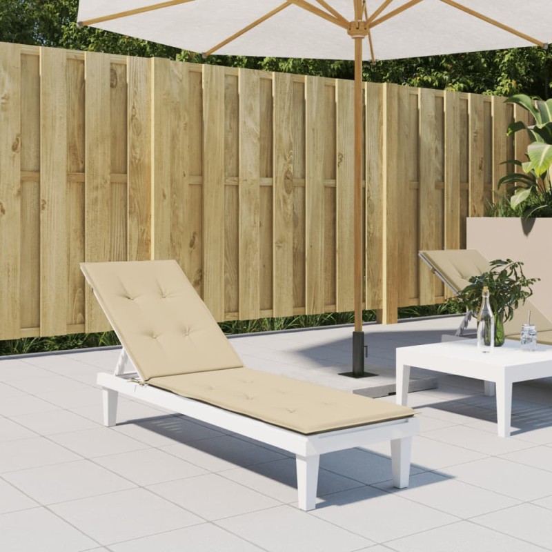 vidaXL Cuscino per Sdraio Beige (75+105)x50x4 cm vidaXL Cuscino per Sdraio Beige (75+105)x50x4 cm