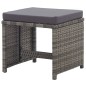 Sgabelli da Giardino 2 pz con Cuscini in Polyrattan Antracite Sgabelli da Giardino 2 pz con Cuscini in Polyrattan Antracite
