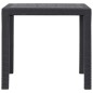 Tavolo da Giardino Marrone 79x79x72 cm in Plastica Stile Rattan Tavolo da Giardino Marrone 79x79x72 cm in Plastica Stile Rattan