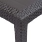 Tavolo da Giardino Marrone 79x79x72 cm in Plastica Stile Rattan Tavolo da Giardino Marrone 79x79x72 cm in Plastica Stile Rattan