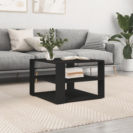 vidaXL Tavolino da Salotto Nero 59,5x59,5x40 cm in Legno Multistrato