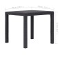 Tavolo da Giardino Marrone 79x79x72 cm in Plastica Stile Rattan Tavolo da Giardino Marrone 79x79x72 cm in Plastica Stile Rattan