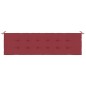vidaXL Cuscino per Panca Rosso Vino 180x50x3 cm in Tessuto Oxford