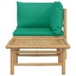 vidaXL Set Salotto da Giardino 2pz con Cuscini Verdi Bambù vidaXL Set Salotto da Giardino 2pz con Cuscini Verdi Bambù