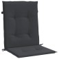 vidaXL Cuscini per Sedie da Giardino 4 pz Neri 100x50x3 cm