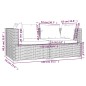 vidaXL Set Divani da Giardino 3 pz con Cuscini in Polyrattan Nero vidaXL Set Divani da Giardino 3 pz con Cuscini in Polyrattan Nero