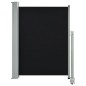 Tenda da Sole Laterale Retrattile 100 x 300 cm Nera Tenda da Sole Laterale Retrattile 100 x 300 cm Nera