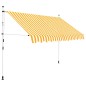 Tenda da Sole Retrattile Manuale 300cm Strisce Arancione Bianco Tenda da Sole Retrattile Manuale 300cm Strisce Arancione Bianco