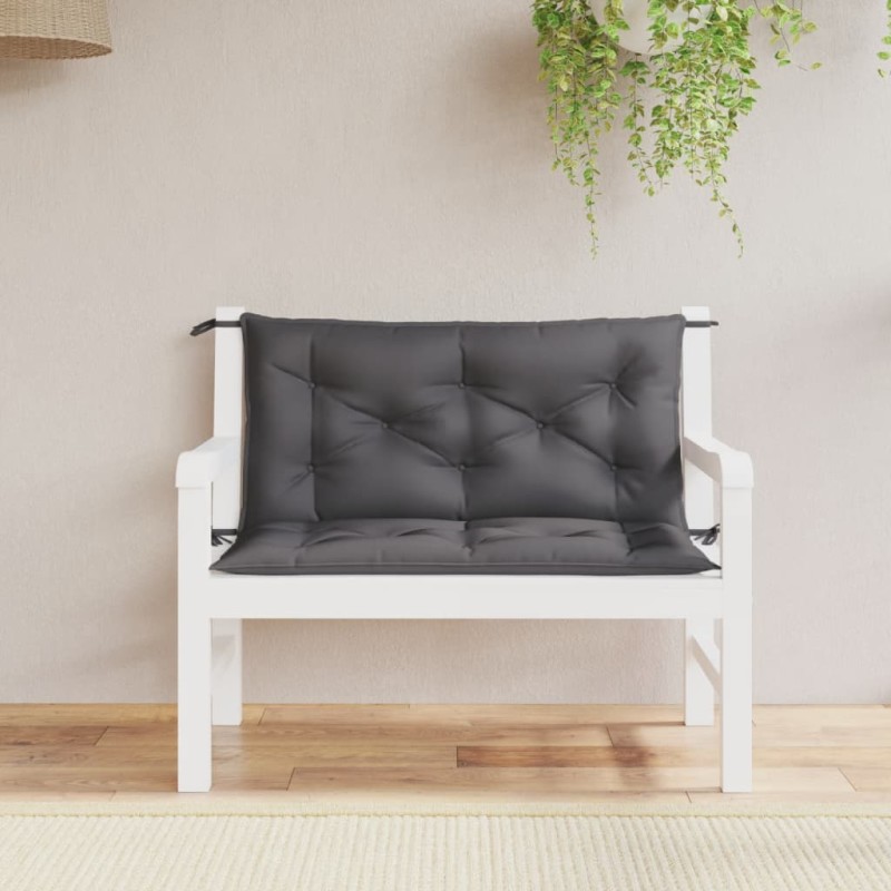 vidaXL Cuscini Panca Giardino 2pz Antracite 100x50x7cm Tessuto Oxford vidaXL Cuscini Panca Giardino 2pz Antracite 100x50x7cm Tessuto Oxford