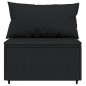 vidaXL Set Divani da Giardino 4 pz con Cuscini Nero in Polyrattan vidaXL Set Divani da Giardino 4 pz con Cuscini Nero in Polyrattan