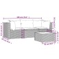 vidaXL Set Divani da Giardino 4 pz con Cuscini Nero in Polyrattan vidaXL Set Divani da Giardino 4 pz con Cuscini Nero in Polyrattan