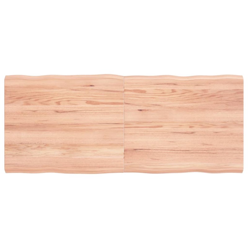 vidaXL Piano Tavolo Marrone Chiaro 120x50x(2-4) cm Rovere Non Trattato vidaXL Piano Tavolo Marrone Chiaro 120x50x(2-4) cm Rovere Non Trattato